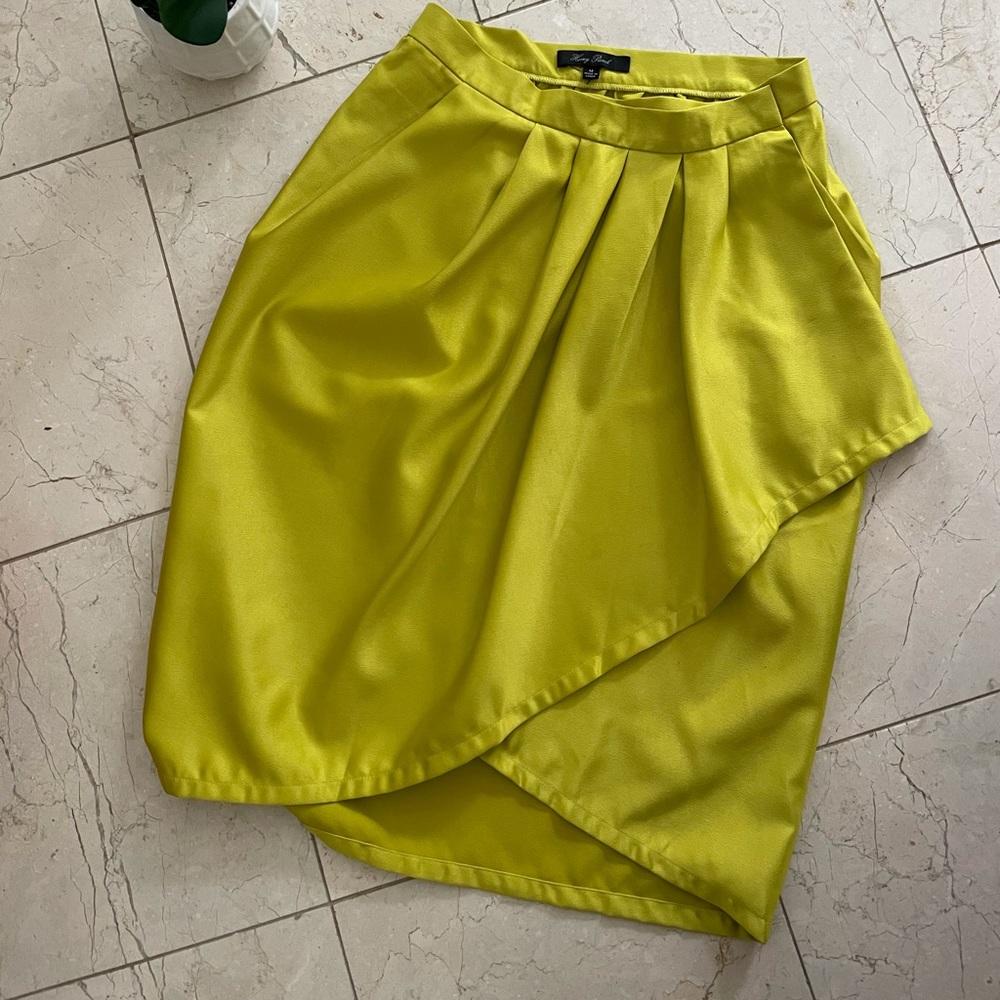 Honey Punch - Neon yellow wrap skirt